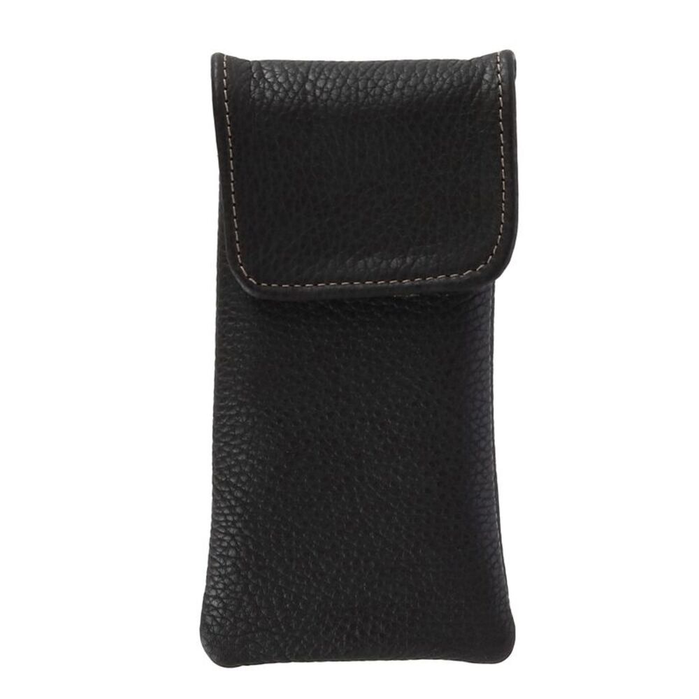 CTM Leather Eyeglass Case with Holster Clip